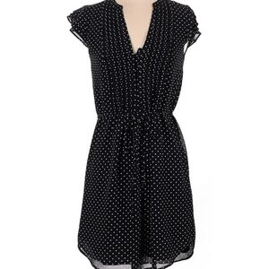 H&M Black Polka Dot Shirtdress Mini/midi Dress